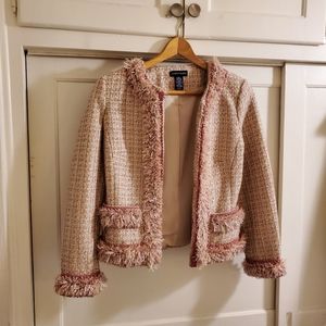 Boston Proper Pink Twead Jacket